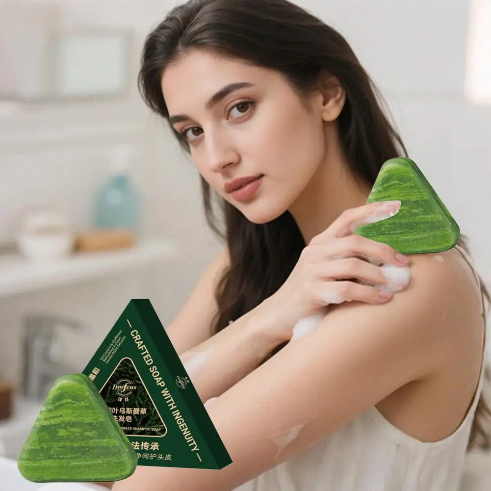 Savon Shampooing aux Plantes Naturelles – Usmanthus, Cyprès & Extraits Végétaux – 120 g